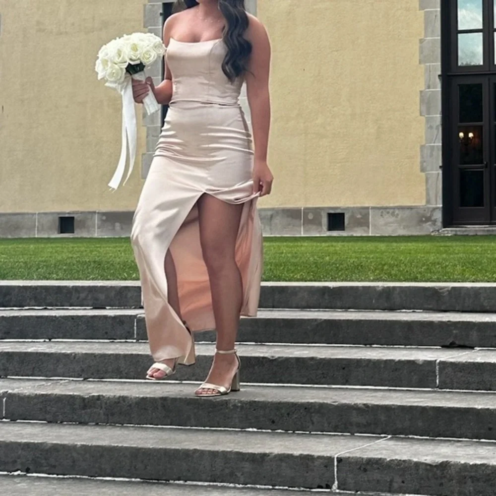 Jenny Yoo Nadia Dress Pale Gold - Picture 3 of 10